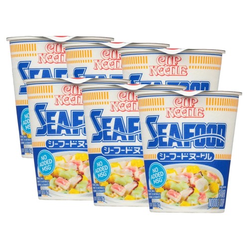 (6 pack) Nissin Foods Cup Noodle Ramen Noodle Soup Seafood, 2.7 oz Cup