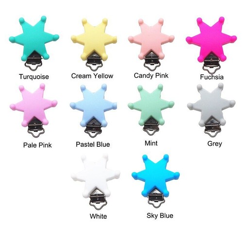 Silicone Pacifier Clip Round Soother Dummy Baby Jewelry Toy Accessories 10Pcs - Picture 9 of 39