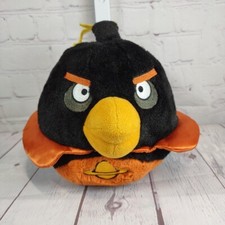 Angry Birds Black Orange Space Bomb Bird 8" Rovio Plush Toy P5