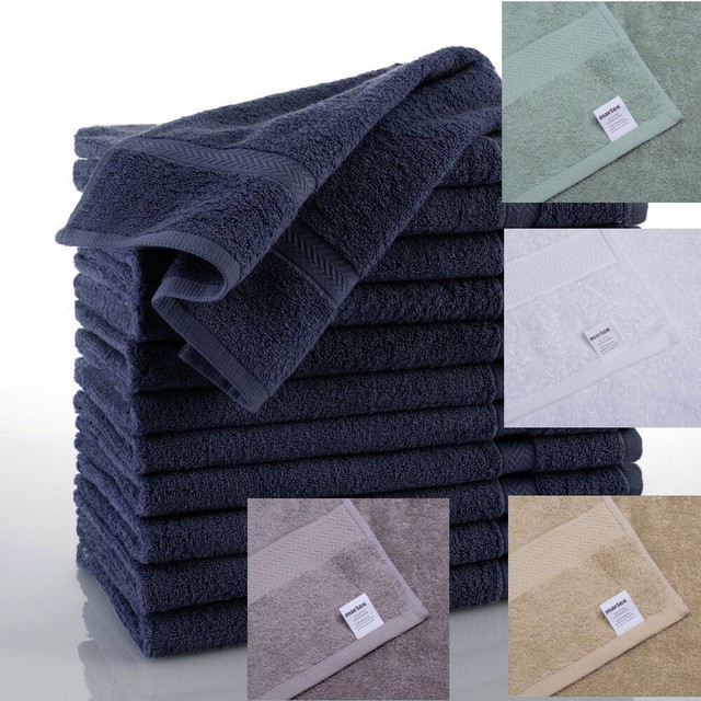Plush Hand Towel 12 Pack Commercial Grade Looped Terry Cotton Towels 5