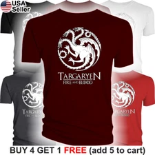 Game of Thrones Targaryen T-Shirt House Fire and Blood Mother Dragons GoT Dragon
