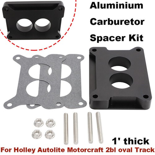 Carburetor Spacer 1" For Holley Autolite Motorcraft 2bl Oval Track - Aluminium - Picture 1 of 11