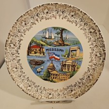 Mississippi Souvenir Plate The Magnolia State 9"