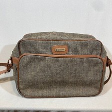 Vintage Samsonite Tweed Brown Carry On Bag Shoulder Bag