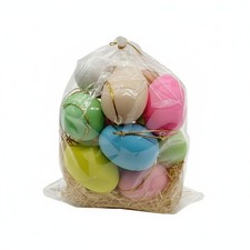 12 Pieces Easter Ornaments Paintable Plastic Eggs Simulation Eggs for Painting