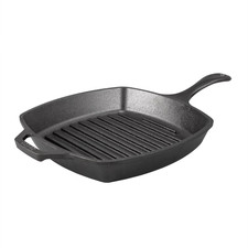 Lodge Cast Iron 10.5" Seasoned Square Grill Pan