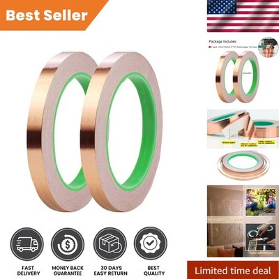 High-Quality 2 Pack Copper Foil Tape, 0.5in Wide for Electrical Repairs & Crafts