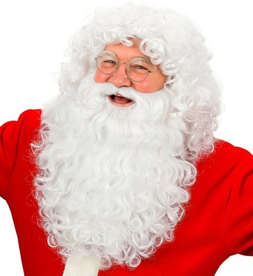 Santa Claus Perücke mit Bart -  Weihnachtsmann Perücke de luxe