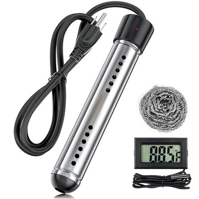 Portable Water Heater Electric, 2000W Immersion Water Heater with LCD Thermomete