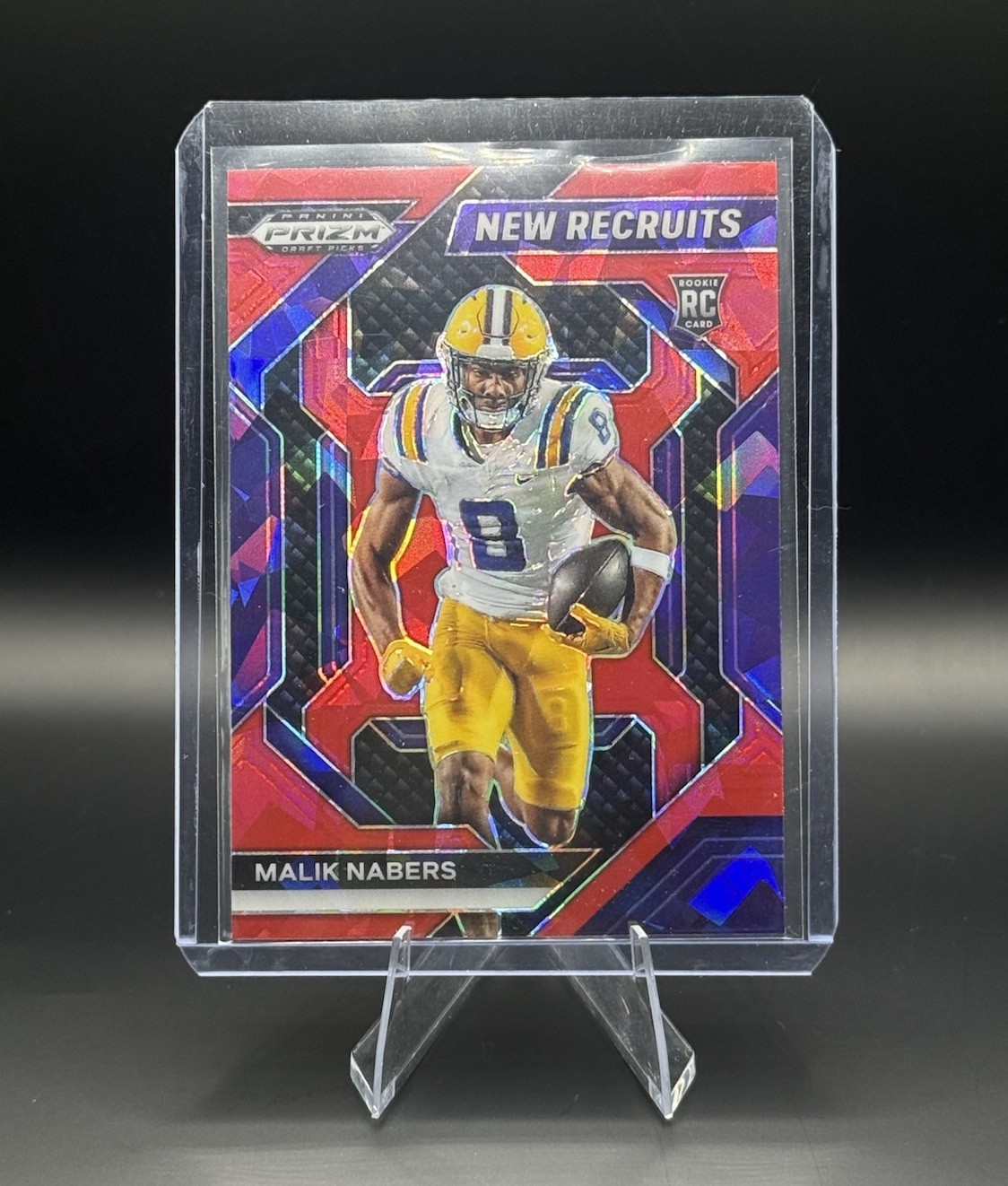 2024 Panini Prizm Draft Picks - New Recruits Malik Nabers #NR-MNS Red Ice Prizm