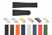 20-21-22MM RUBBER OYSTERFLEX REPLACEMENT WATCH STRAP BAND  CLASP MADE FOR ROLEX