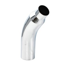 4 Inlet To 6 Outlet Diesel Exhaust Chrome Turndown Elbow Tip 23 Long Silver