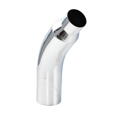 4'' Inlet to 6'' Outlet Diesel Exhaust Chrome Turndown Elbow Tip 23'' Long Silver