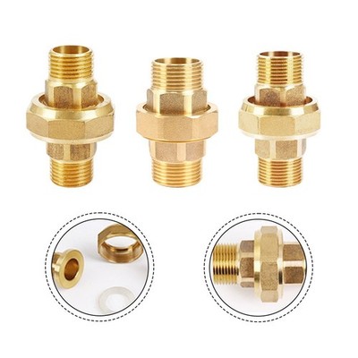 2 Stück 3/4 Zoll Messing Gewinde Fittings für Flüssigkeits- und Gasleitungsan