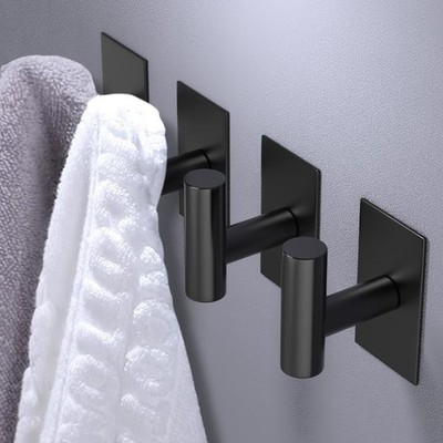 2 Stück Edelstahl Wandhaken selbstklebend Bad hängend Handtuchhaken Ablage