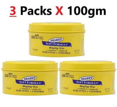 3 X Palmer's Soft Formula Shaping Wax with Vitamin E, Jojoba Oil  FAST SHIPPING 