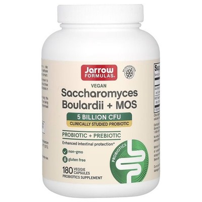 JARROW FORMULAS SACCHAROMYCES BOULARDII + MOS 180 VEGGIEKAPSELN