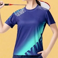 New Women's Table Tennis & Badminton Uniform XL Blue Gradient