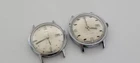 Lot 2 Vintage Timex Mens Mechanical Watches Date Parts Repair Project 33mm 35mm