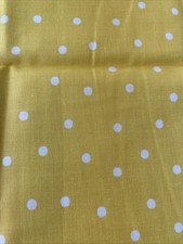 White Polka Dots On Yellow Cotton Fat Quarter 18 x21 New