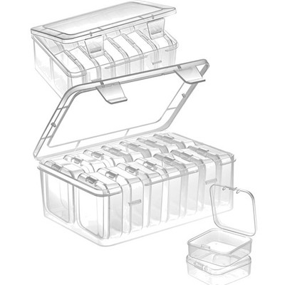 Aufbewahrungsboxen klein Kunststoff Set 2x30 Faltbar transparent vielseitig