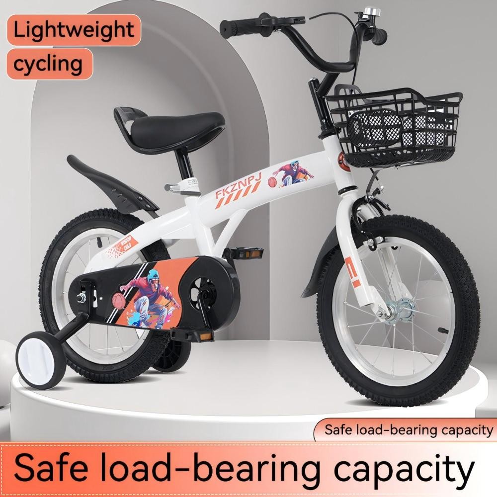 18 Inch Kids Bike with Training Wheels, Adjustable Seat for Ages 5-10