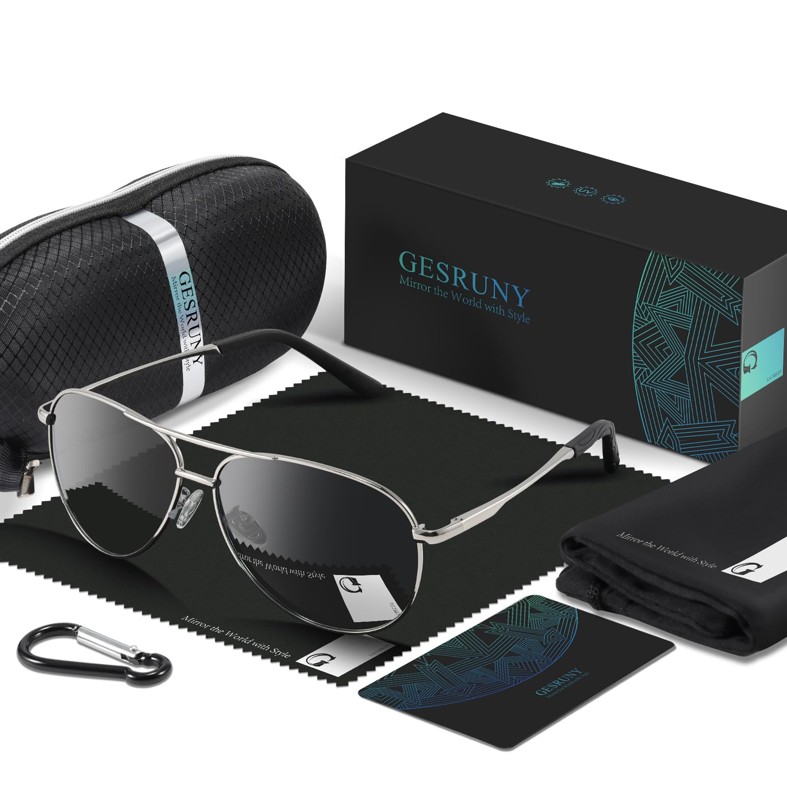 Polarized Aviator Sunglasses for Men Women- Classic Shades Retro Sun Glasses ...-image