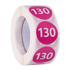 500 Pcs 1 Roll Clothing Size Stickers 130, Size Labels, Rose red