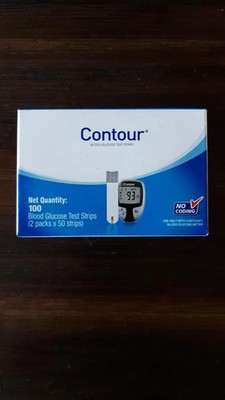 Contour Blood Glucose Test Strips. 100 Count Expiration Date 2027/07/31.
