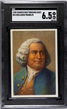 1938 La Cig Oriental Famous Men Through Ages #35 Benjamin Franklin Card SGC 6.5
