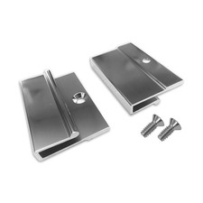 Chrome Towel Bar Base Brackets for Shower Doors 5/32", 3/16" and 1/4" Glass