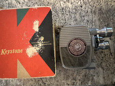 Keystone Capri K-27 Triple Turret 1957 8mm Movie Camera 3 Lenses w Original Box