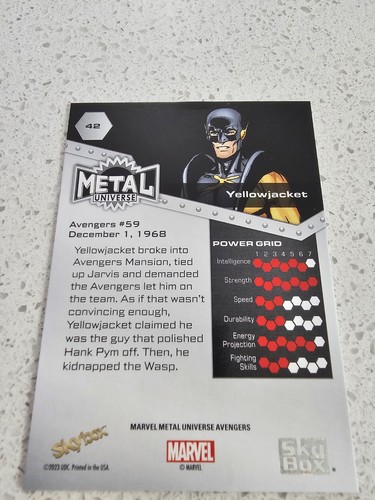 Upper Deck 2023 Skybox Marvel Metal Universe #42 Yellowjacket NM READY TO GRADE - Picture 2 of 2