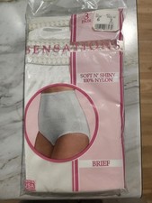 Soft Sensations Nylon Panties Soft And Shiny Ivory Vintage Size 6. Pack Of 3 Usa
