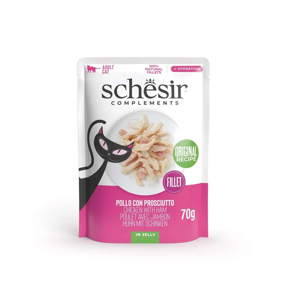 SCHESIR BUSTINE POLLO CON PROSCIUTTO IN JELLY 70 GR