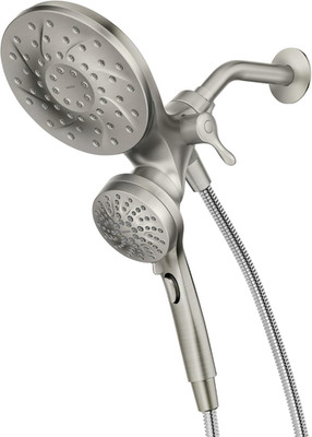 Moen Engage Magnetix 2-in-1 Rain Showerhead with Handheld, Brushed Nickel