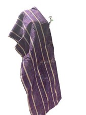 Purple Aso Oke Africans Shimmery Goldfinger Head Wrap, Gele