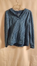 Womens Tangerine Size Medium Blue Long Sleeve Athletic Hoodie