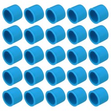25pcs Auto RCA Port Duct Covers Caps Silicone Plug Protector Blue