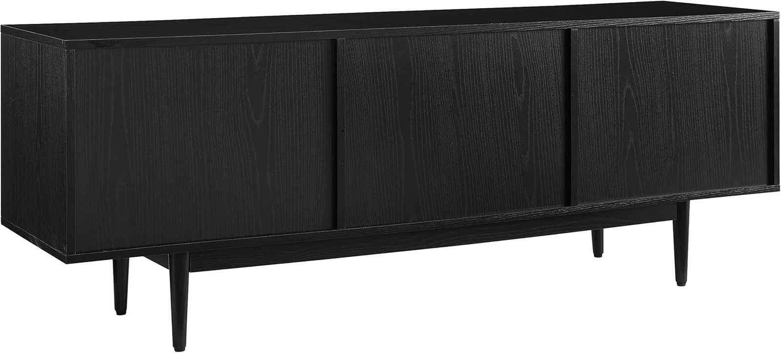 Liam Large Vinyl Record Storage TV Stand and Entertainment Center, Media Console