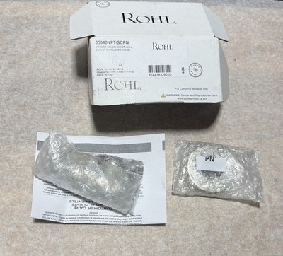 Rohl Modern Handshower wall outlet in Polished Nickel 33640NPT/SCPN
