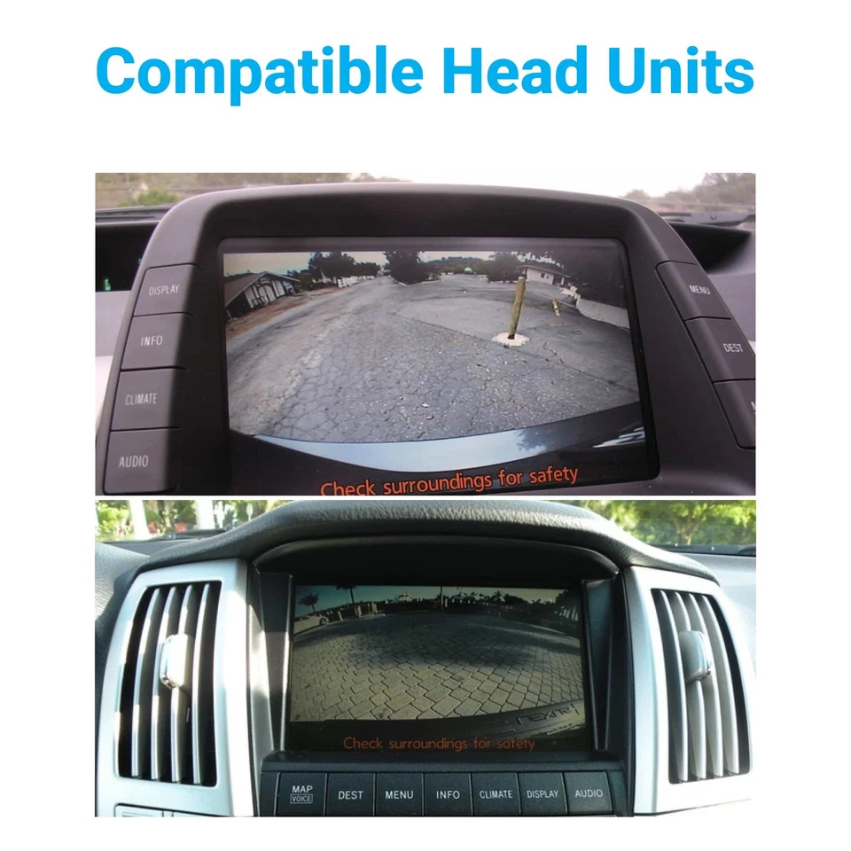 Toyota Prius Lexus RX350 RX400h Reverse Camera Kit With 40Pin Cable Wire Harness - Image 3 of 4