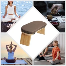 Foldable Bamboo Meditation Bench, Meditation Stool-Prayer Kneeler Chair for Yoga
