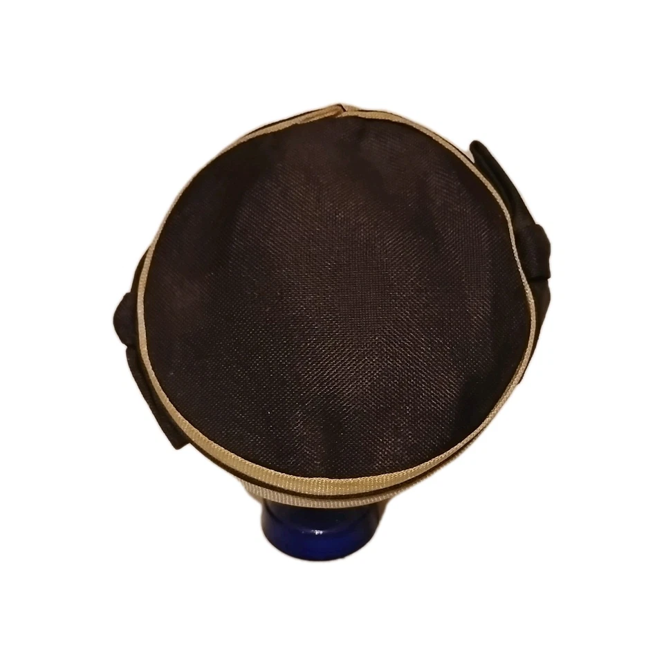 Hermoso sombrero vintage azul marino y color crema años 40 Foto 2 de 4