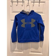 Under Armour Storm 1 Youth Small Blue Fleece Lined Hoodie Sweatshirt YSM Boys