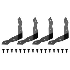 4Pcs Corner Protector 0.15"Hole L-Shaped Corner Bracket Matte Black
