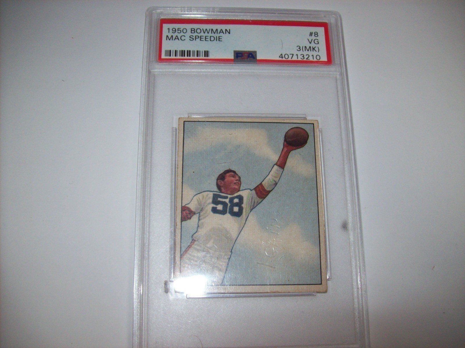 1950 Bowman #8 Mac Speedie Rookie PSA 3 Cleveland Browns HOF Free Shipping
