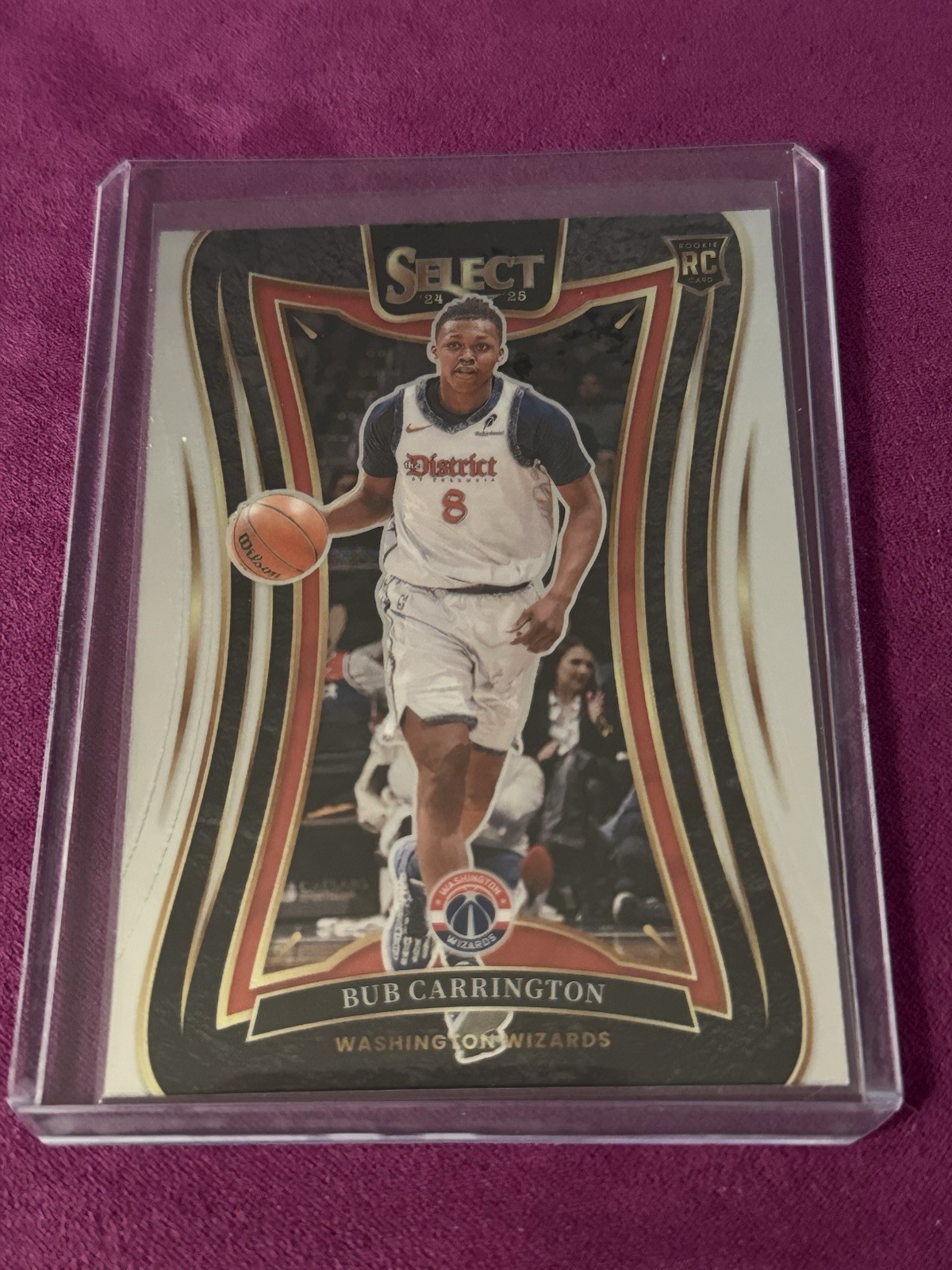 2024-25 Panini Select - Mezzanine Bub Carrington #386 Silver Prizm (RC) Rookie