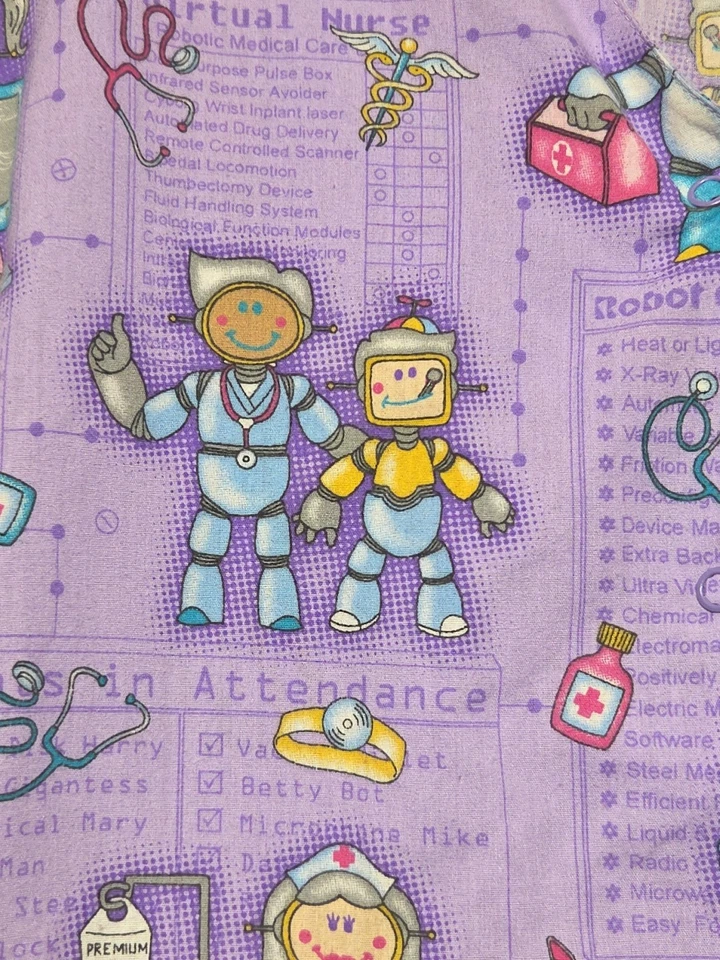 Simply Basic Grande L Unisex Robot Púrpura Exfoliantes Virtuales Enfermera Robots Asistencia Foto 2 de 4