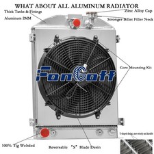 4-row Aluminum Radiatorshroud Fan Fits 1928-1931 Ford Model A 1932 Hi-boy V8